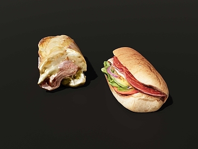 食物饮料 美式三明治