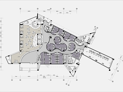 现代新中式美容院 四层国际美容会所 施工图