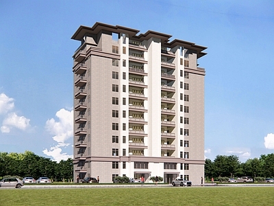 新中式多层住宅 独栋住宅楼