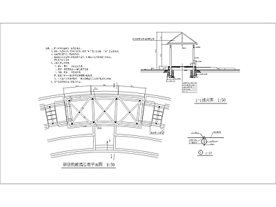 亭子图库 亭廊 施工图