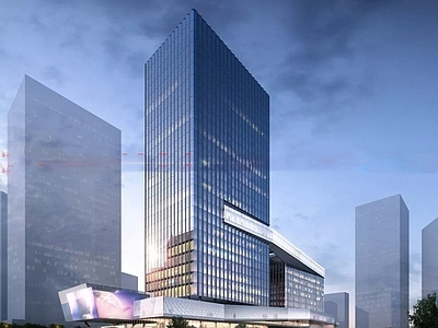 现代简约商场建筑 商业裙楼 商业高层 商业多层