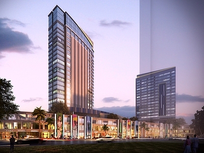 现代商场建筑 办公商业综合体 住宅 公寓 酒店 商场