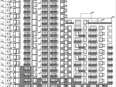 现代住宅楼建筑 现代小高层建施 施工图