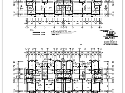 现代法式住宅楼建筑 法式住宅建施 施工图