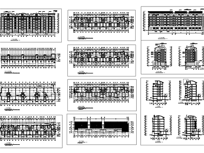 现代住宅楼建筑 住宅建施 施工图