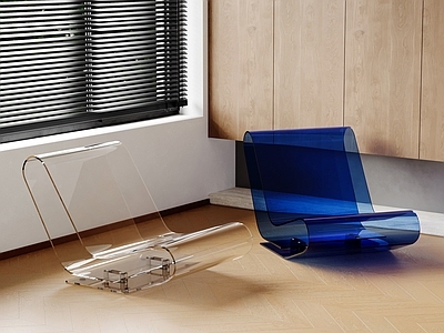 现代极简躺椅 现代亚力克 玻璃 Vitra 单人椅