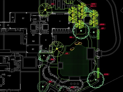 现代新中式庭院 别墅植物配置 施工图