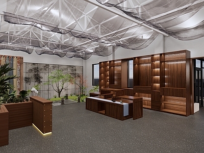 现代中古其他文化空间 美术展馆 橱窗橱柜 现代展馆 展厅展览馆 展台展柜