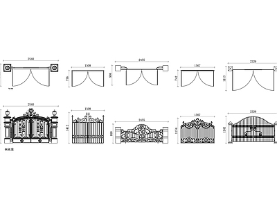 欧式庭院 铁艺古典大 欧式风格铁艺 铁艺大 古典铁艺大 铁艺 施工图