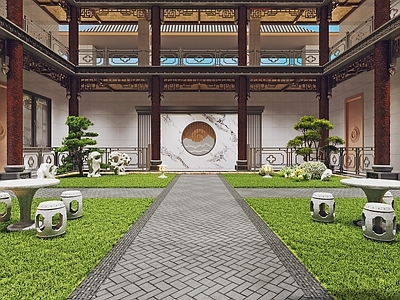 中式新中式古建 四合院
