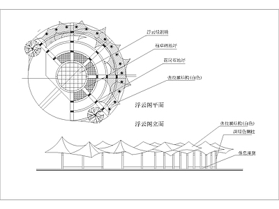 亭子图库 亭廊 施工图