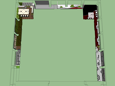 现代屋顶花园 现代屋顶 屋顶花园 办公景观 顶层空间