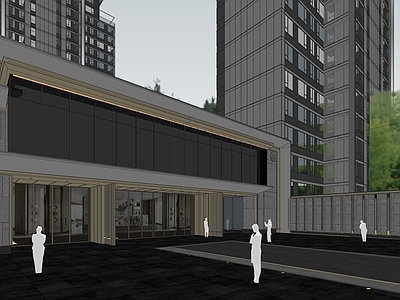 现代简约其他商业建筑 社区大沿街