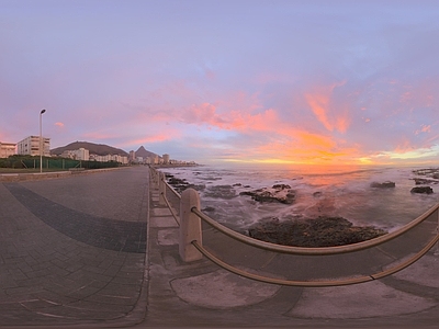 现代户外HDR 夕阳海边