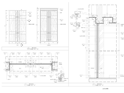 新中式现代门 木饰面双开 双开 表 做法详图 施工图