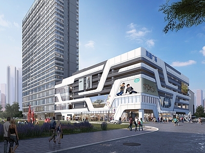 现代商场建筑 商业综合体