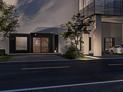 现代极简其他住宅外观 花园 外观 车库