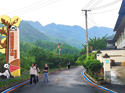 现代入口大门 景区入口生态标识