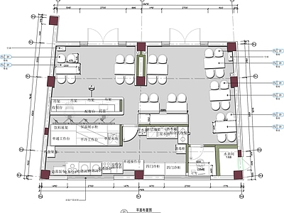 现代中餐厅 炒菜馆 施工图