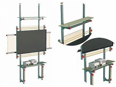 现代其他架子 支架 铝型材架 背景墙