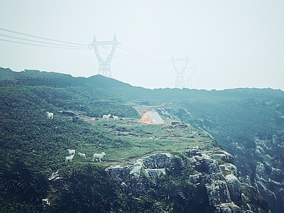 现代其他景观 现代悬崖 海边悬崖 大山地形山体地脉