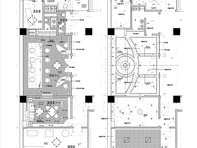 现代会所 商务休闲会所 施工图