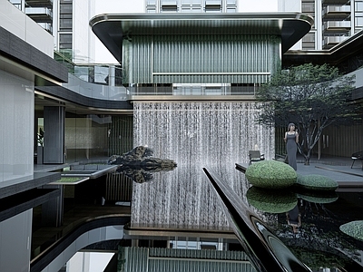 现代小区景观 超现代示范区 下沉示范区