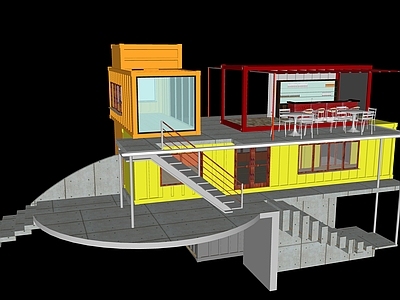 现代其他店铺 集装箱 个性建筑