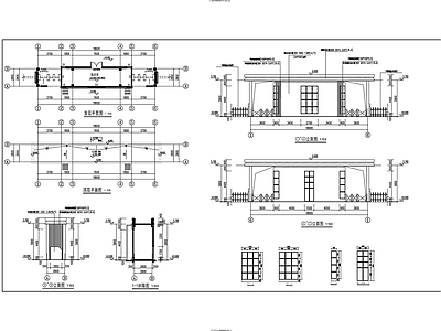现代门卫室建筑 园区大值班室建 施工图