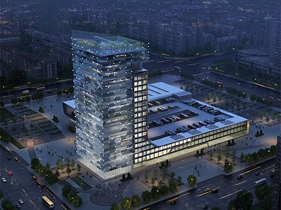 现代商场建筑 商业多层 办公商业综合体