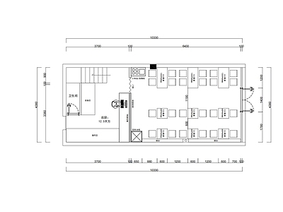 现代工业其他餐饮空间 螺蛳粉店 40平 柳州螺蛳粉 施工图