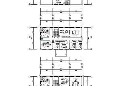 现代原木服务中心 党群 社区 三层 施工图