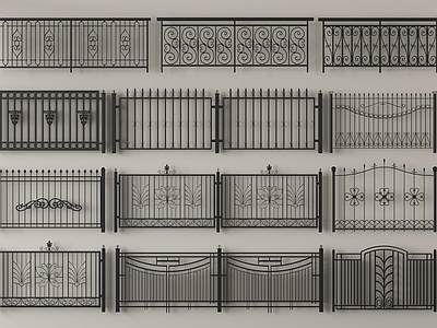 现代栅栏 铁艺 防 铁艺围墙