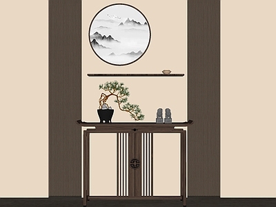 新中式中式条案 案几 端景台 端景 端景