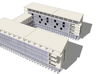 现代学校建筑 学校教学楼