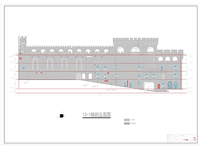 欧式古建 欧式城堡建筑 施工图