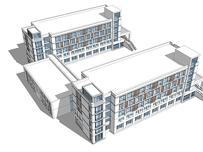 现代学校建筑 学校教学楼