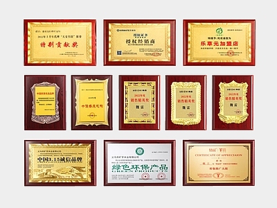 现代奖杯奖牌 荣誉证书 奖状 奖牌 证书