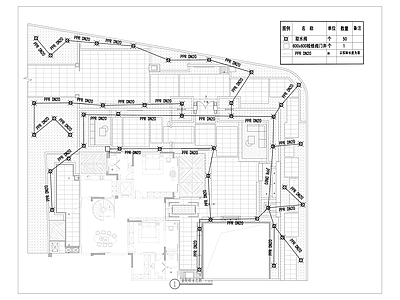 现代庭院 别墅 给水图 施工图