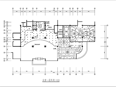 现代茶餐厅 西餐厅 工装图纸 施工图
