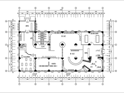 展厅 美术馆展厅平面图 施工图