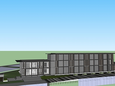 现代酒店建筑 会所 现代风格会所 庭院泳池