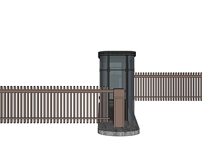 现代小公建 现代岗亭 岗亭