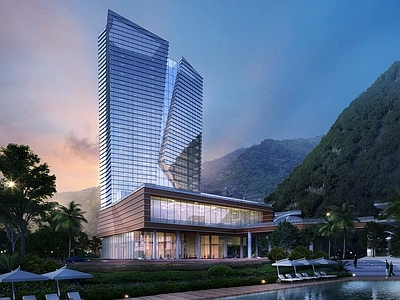 现代酒店建筑 山地酒店建筑 高层酒店建筑 多层酒店建筑