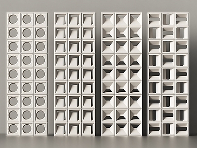 现代侘寂隔断 侘寂水泥砖隔断 现代水泥砖 预制镂空水泥砖 水泥砖隔断