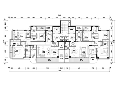 现代住宅楼建筑 2024精品 小高户型 施工图