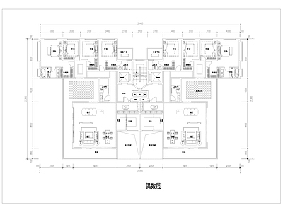 现代住宅楼建筑 第四代住宅户型 施工图