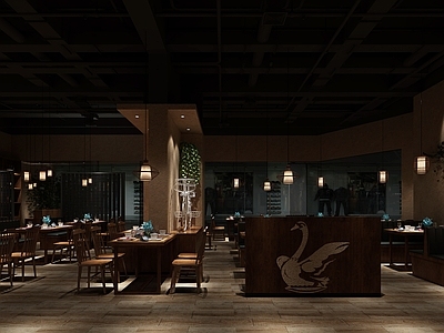 新中式中式中餐厅 新中式 店面头