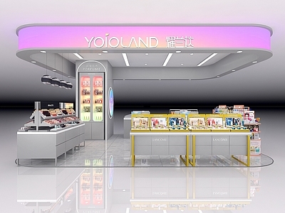 现代其他商业空间 店 专卖店 商场中岛 彩妆护肤 化妆店