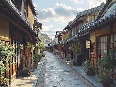 现代街道外景 小道
